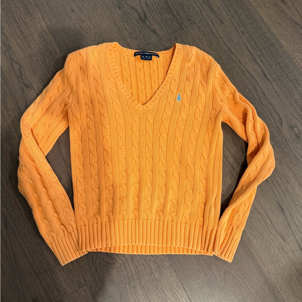 Polo Ralph Lauren Orange V-Neck Sweater